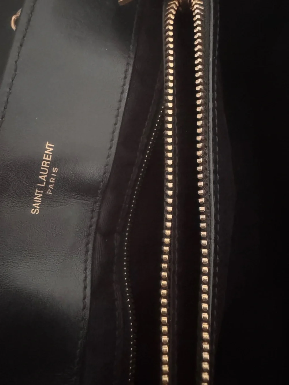 Yves Saint Laurent Black Quilted Leather Shoulder Bag with Gold YSL - Picture 7 of 10